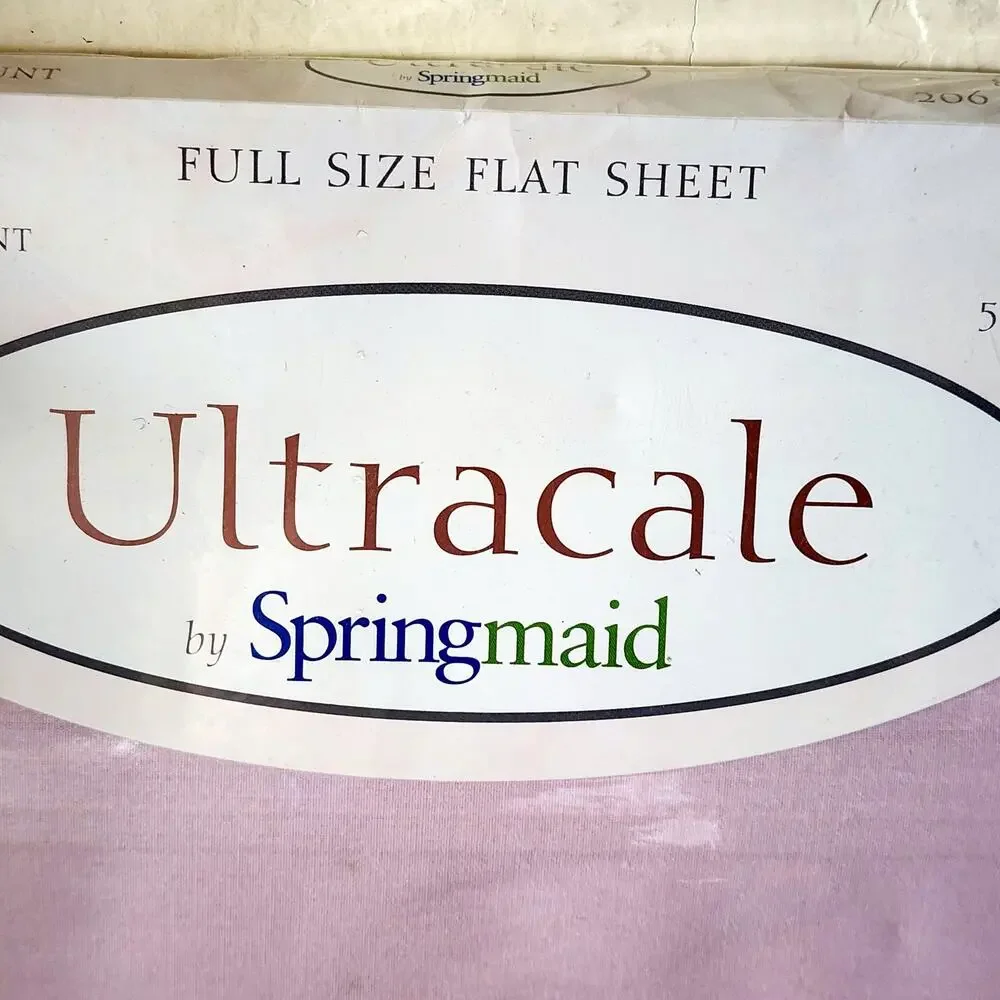 Springmaid Ultracale Full Size Flat Sheet 180 TC No-Iron Percale 50/50 Cotton